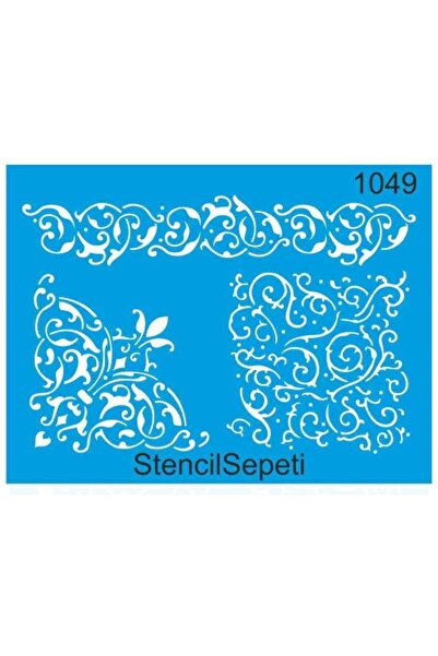 DERYA DESİNG ART St1049- 20X30Cm Edge Pattern Stencil Template