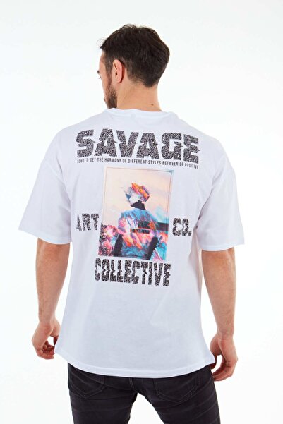 MBEY1989 Mbey Oversize White Savage Unisex T-shirt