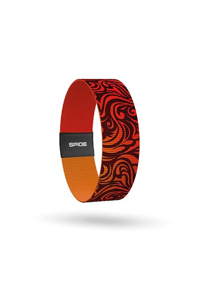 SPIQE Unisex 'I Am On Fire' Elastic Printed Bracelet and Reminder Card - Reversible
