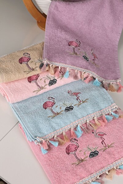 denizli hatırası FLORA FLAMİNGO NAKIŞLI 6 LI 30X50 mutfak havlusu