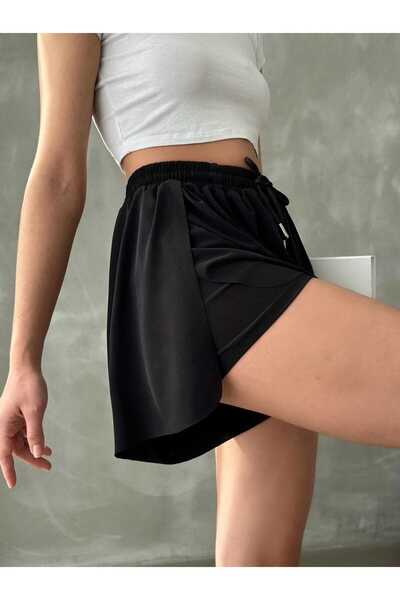 Jeevee Πλισέ Basic διπλό σορτς με κορδόνια