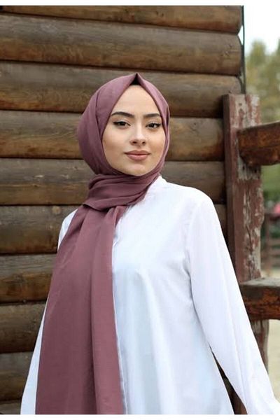 Trablus Hijab Women's Cotton Crash Jazz Shawl Fig