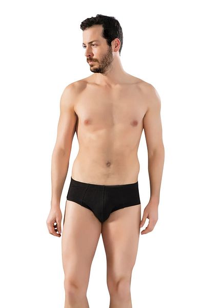 by İGP Black 3-Piece Economic Pack, 100% Cotton, Men's Combed Cotton Slip Panties