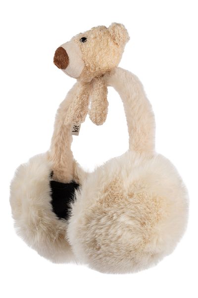 Kitti New Season ARICI STORE Beige Plush Foldable Children's Headphones - PUFUDUK