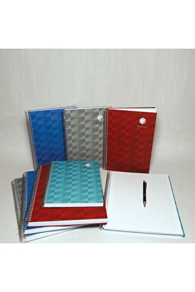 elma Caiet cu copertă rigidă pe spirală Mercury A4 140 coli cu linie ELM028