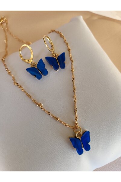 Uno Di Famiglia KELEBEKLİ KOLYE , KELEBEKLİ KÜPE , 1. KALİTE