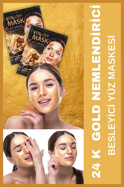 QNİAY 24k Gold and Collagen 20g Brightening Repairing Night Sleeping Mask 1 Piece Dribble Mask
