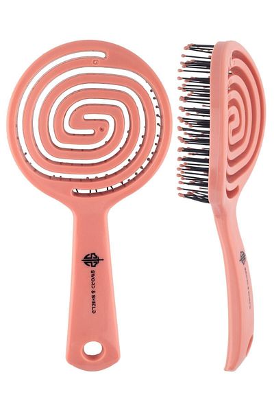 Sword & Shield S&s Pink Pro Three Dimensional Oval Hair Brush