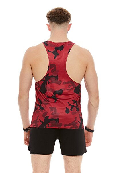 ShapeYou Red Camouflage Men's Fitness Athlete Undershirt