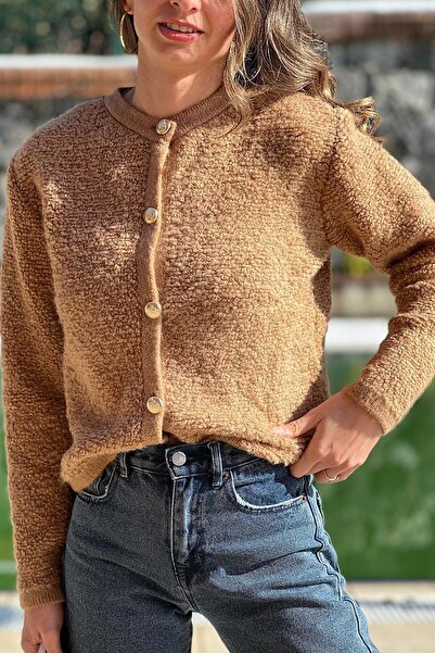 asur boutique Asur Boutique ženski kardigan od tedija sa zlatnim dugmićima