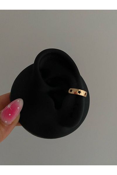 h&b design jewel Gold Star Detailed Earcuff