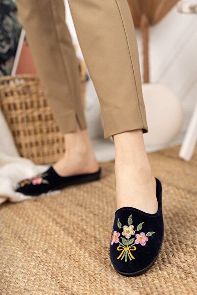 Modafırsat Námořnická modrá Buket Domácí pantofle Zimní Vnitřní Měkké Pohodln...