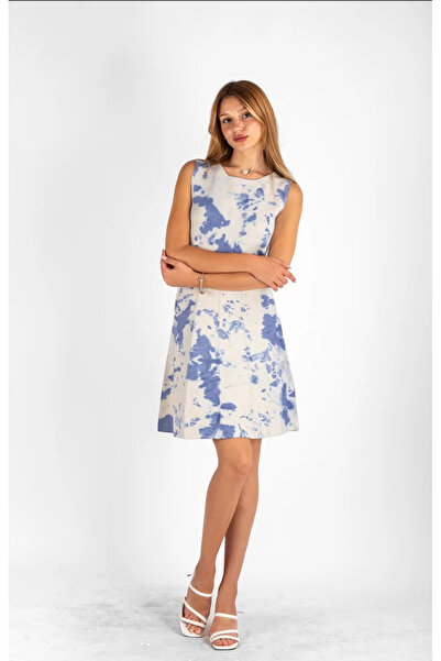 DUSOHOME Безрукавне трикотажне плаття з батиковим візерунком Duso