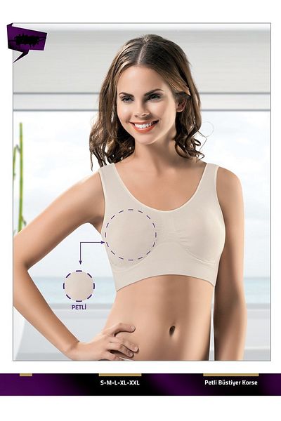 Şalcı Korse 2 Pieces Size Reducing Seamless Bra Seamless Padded Bustier Corset