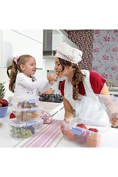 Titiz Plastik 3 Adet Titiz Kilitli Kiler Saklama Kabı 1000 Ml. Bpa. Içermez B...