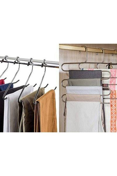 Leonsas Pantalon Scarf Shawl 5 Tier Wardrobe - Smart Hanger
