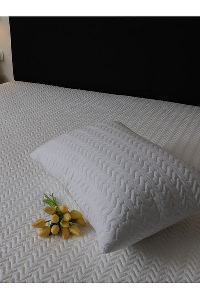 Elif ADA Double Cotton Quilted Liquid Proof Fitted Mattress Protector 200 X 200 Cm