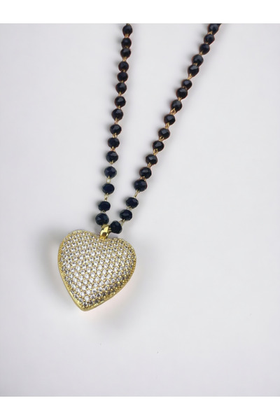 zeynep Z&D ACCESSORY 316L Gold 60 Cm Beaded Steel Necklace