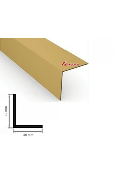 AKSMAR Plastic Corner Brace 30x30 mm Light Brown (6 pieces 2 m Long)