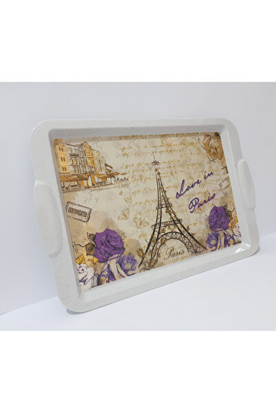 Genel Markalar Melamin Büyük Boy Çay Tepsi Dikdörtgen Melamin Çay Tepsisi 44X...