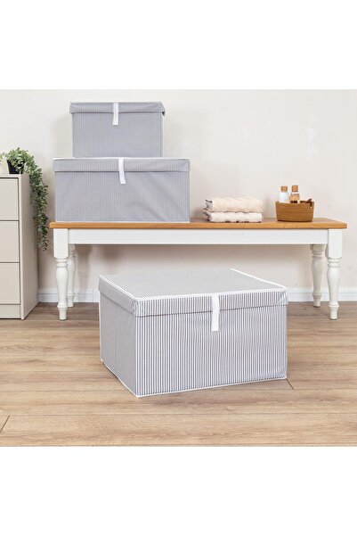 Almir Home Çok Amaçlı Kutu Hurç Maxi/Saklama Kutusu/Kazak-Kıyafet Hurcu/Oyuncak Kutusu 50x40x30 cm