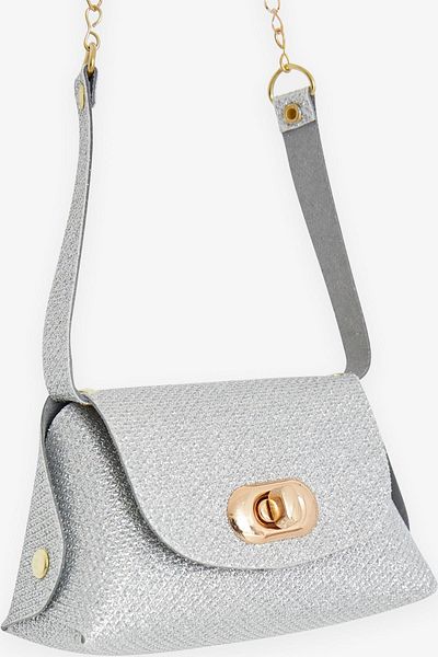 Breeze Children's Silvery Mini Shoulder Bag with Chain, Silver