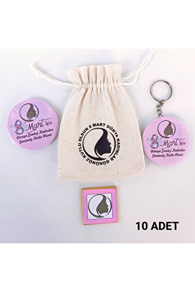 ORGANİZASYON HEDİYEM 10 قطع هدية يوم 8 مارس للسيدات مع حقيبة سلسلة مفاتيح - ف...