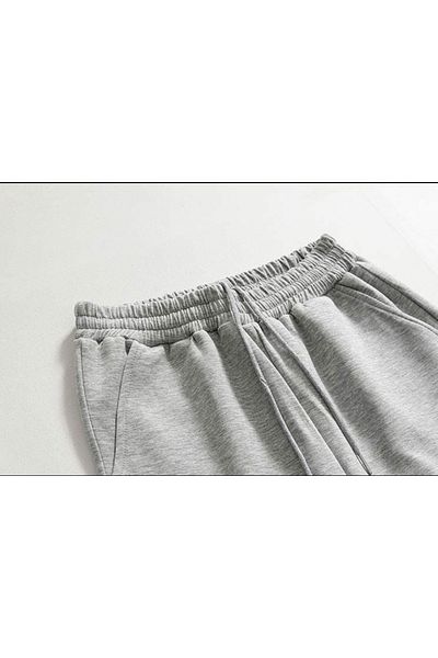 THE WHITE Ανδρικό γκρι Basic Model Εποχιακό χτενισμένο βαμβακερό παντελόνι