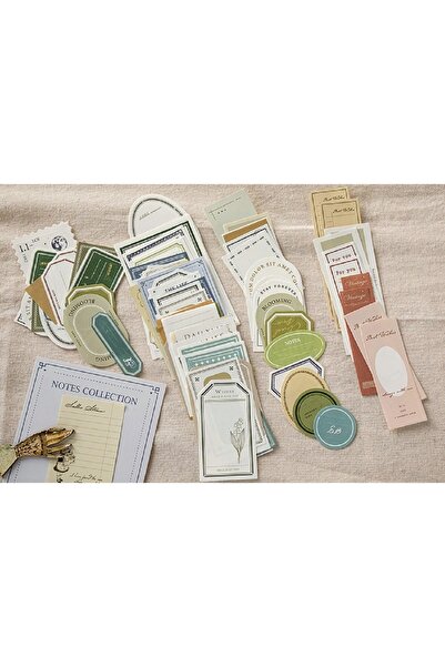 SF SCRAPBOOK KIRTASİYE Scrapbook 50 Parça Vintage Çeşitli Notepad Dekoratif K...