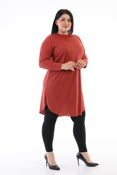Şahbaz Plus Size Below the Knee Seasonal Tunic