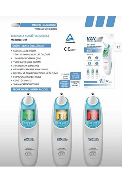 Genel Markalar VZN Alın Ve Kulak Için Temazsın Ateş Ölçer