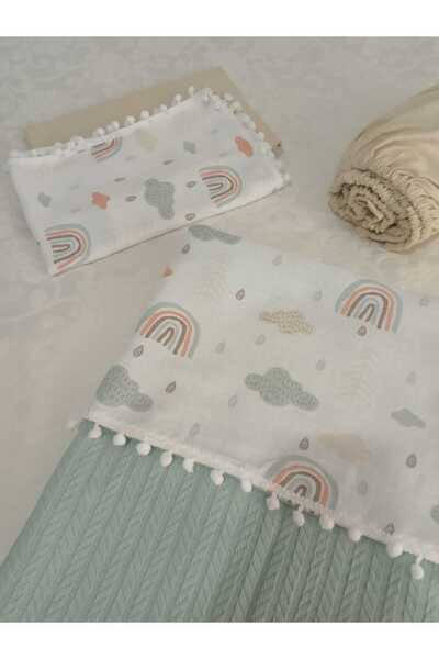 Wenaris طقم بيكيه مكون من 4 قطع، بطانية، 2 كيس وسادة وملاءة