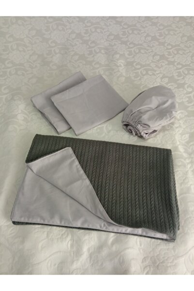 Wenaris طقم بيكيه مكون من 4 قطع، بطانية، 2 كيس وسادة وملاءة