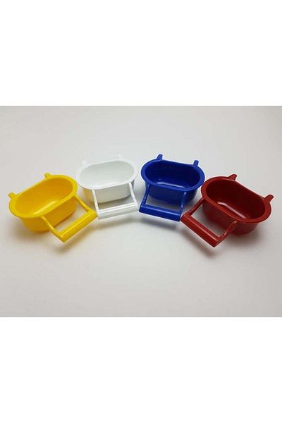 T-Pet Large Food Bowl with Perch 2 Pieces