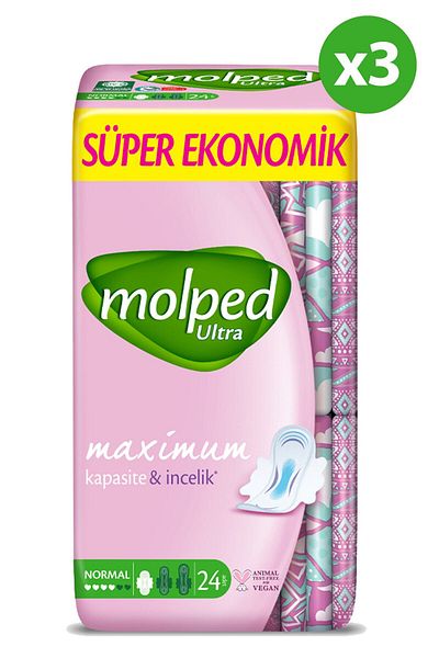 Molped Ultra Super Economic Normal Hygienic Pad 72 Pack