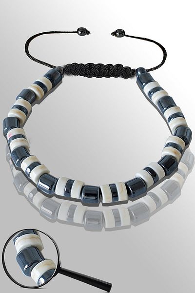Tesbih Atölyesi Certified Terahertz - Howlite Stone Bracelet - Adjustable