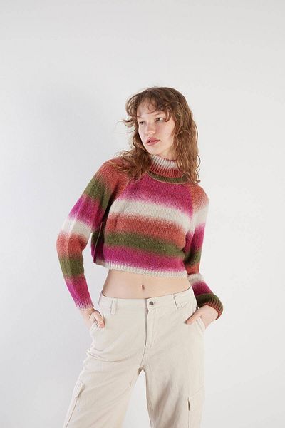 Addax Farbblock-Rollkragenpullover K3246-b8