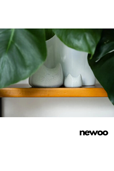 newoodesign Newoo Marble Look Decorative Cat Figurine Bowl Set - Indoor Keychain