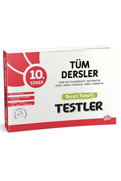 Editör Yayınevi 10. Sınıf Tüm Dersler Yeni Nesil Beceri Temelli Testler -