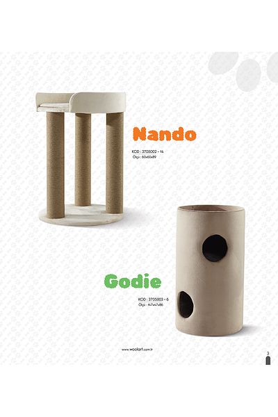 WoolArt Nando - Cat Scratching - Cat Rest - Thick Pipe