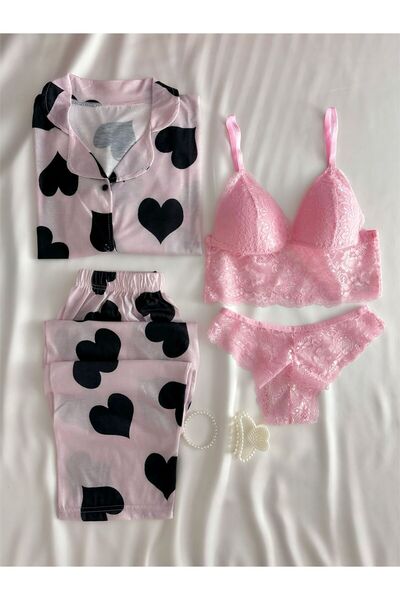 MH Moony Homewears 4-Piece Bien Combed Cotton Pajamas Underwear Set