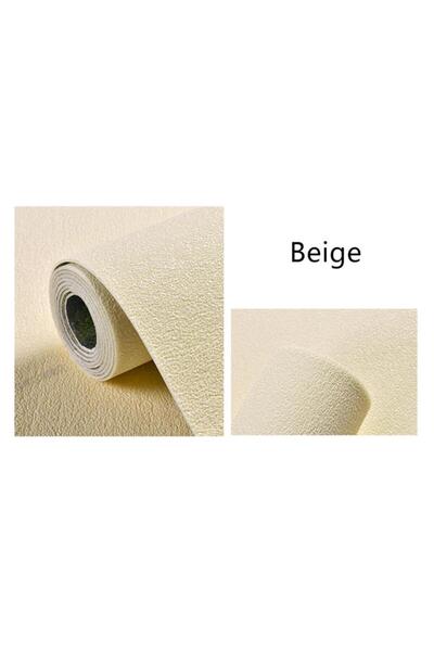 Renkli Duvarlar 50x280cm Krem Folyolu Yapışkanlı Isı Ve Ses Yalıtımını Destekler Boyanabilir Duvar Paneli Kağıdı