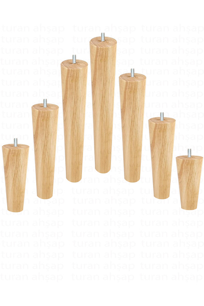 turanahşap Picior conic din lemn - Picior de bază, Picior de scaun, Picior de mobilier / Lungime: 10 Cm