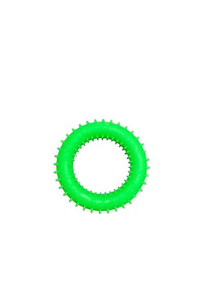 Glipet Plastic Spiny Bagel Dog Toy Green