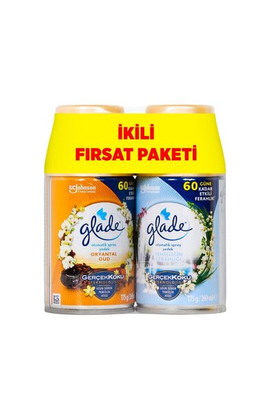 Glade Oda Kokusu Otomatik Sprey Yedek (Oryantal Oud, Temizliğin Ferahlığı) 269ml