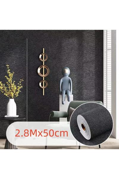 Renkli Duvarlar 50x280cm Siyah Kendinden Yapışkanlı Isı Ve Ses Yalıtımını Destekler Boyanabilir Duvar Paneli Kağıdı