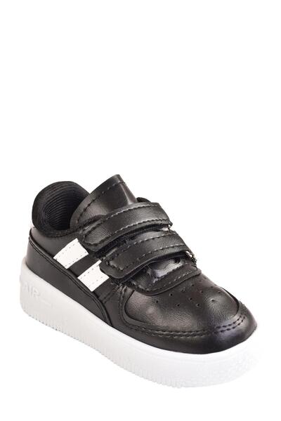 MODAONN Pantofi de sport cu velcro, unisex, cu dungi albe, ușoare, confortabile
