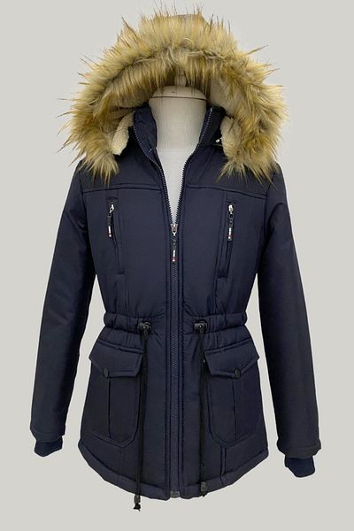 Jannock Glugă detașabilă de iarnă pentru copii unisex Welsoft Fleece Furry Basen Coat Coat