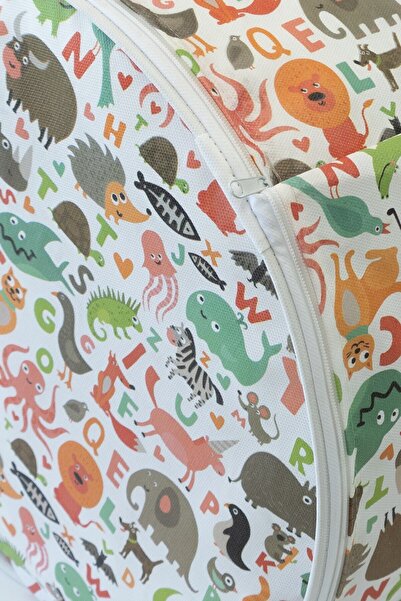 Genel Markalar 45x50cm Silindir Çok Amaçlı Düzenleyici Kirli&oyuncak&sepet Organizer Çocuk Hurç Sevimli Desenli