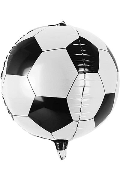 Deniz Party Store 18/45 CM Black and White Foil Football Ball - 1 Piece